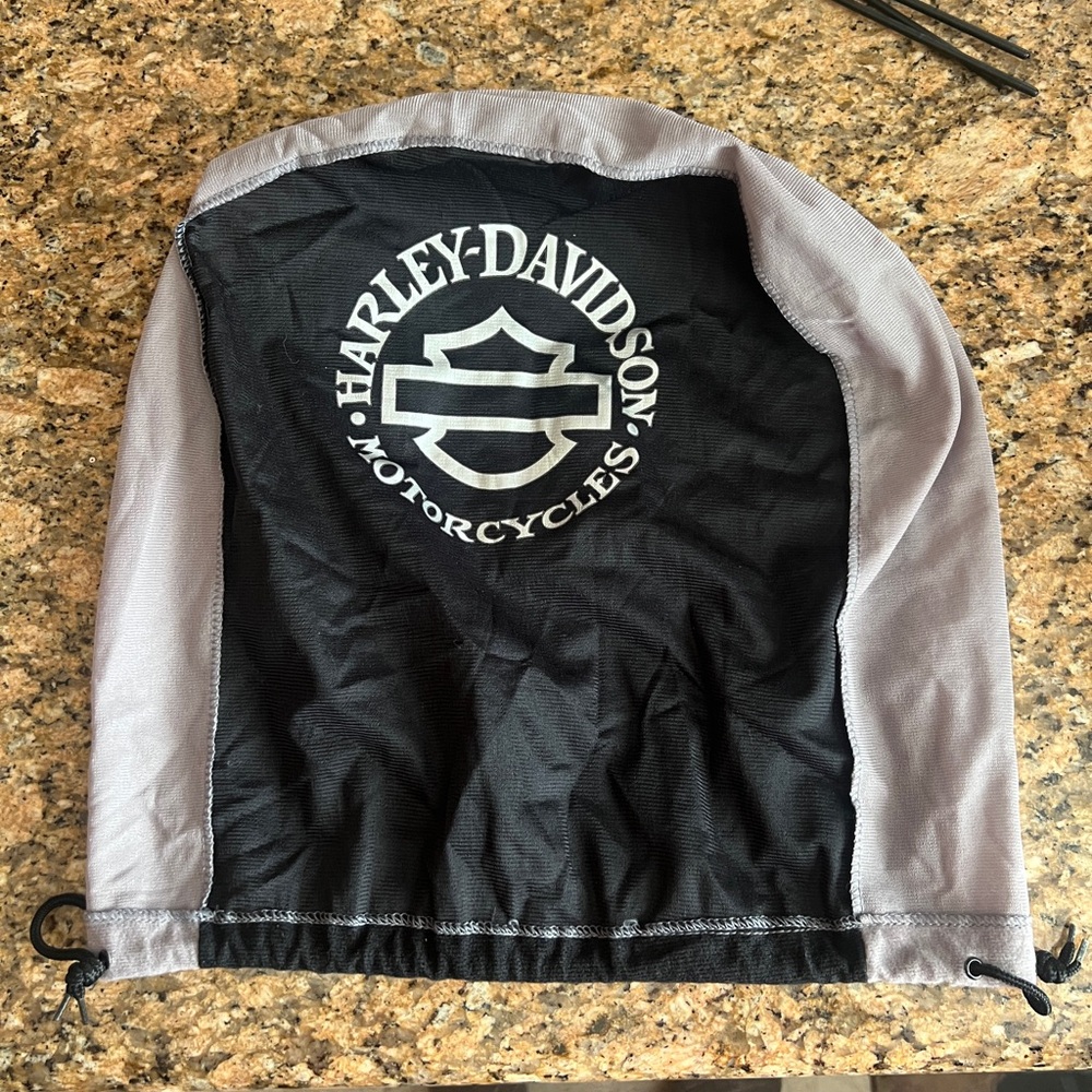 Genuine OEM Harley-Davidson Helmet Bag Dust Cover Cinch Sak #2 Gray and Black